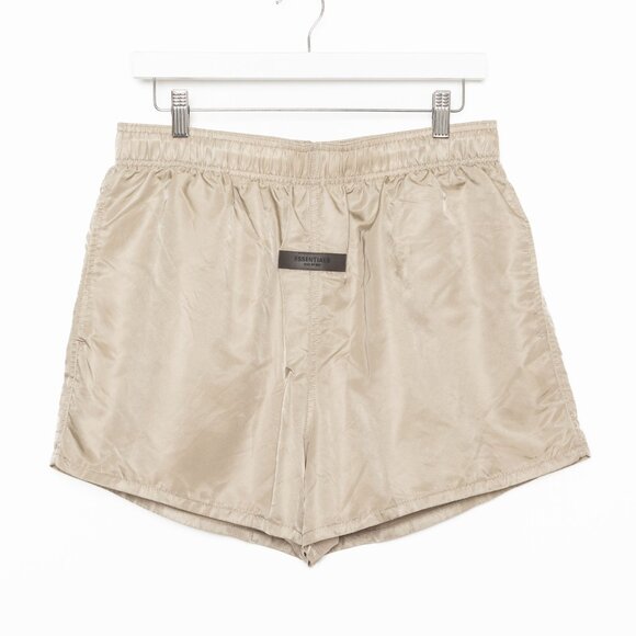 Fear of God Essentials Light Brown Oak Taslan Nylon Shorts - Mens M - Picture 2 of 16